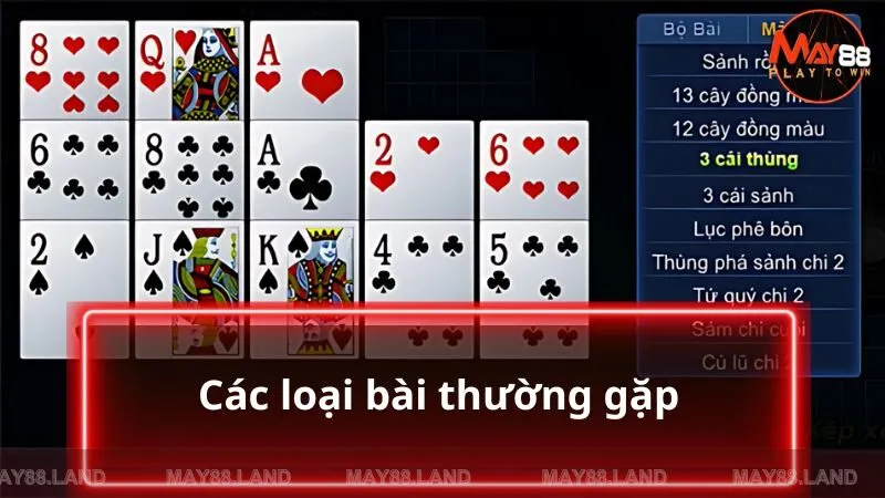 Các loại bài thường gặp trong Mậu binh